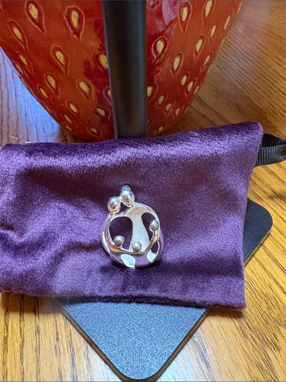 Silver Family Embrace Pendant Necklace Charm